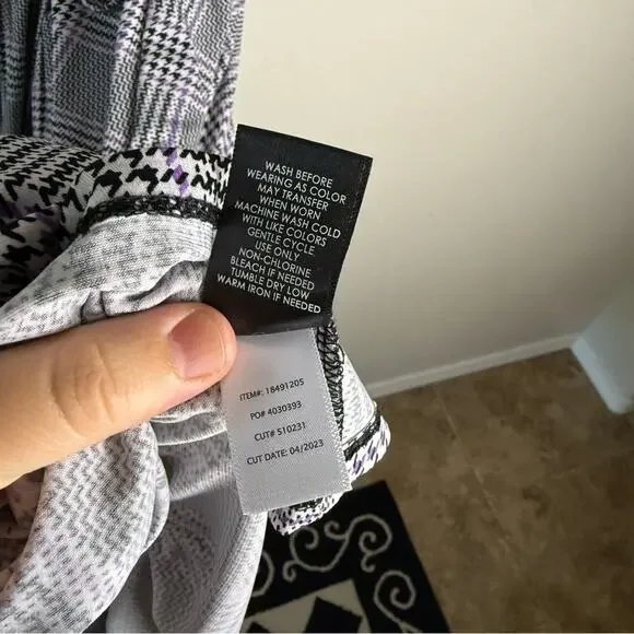 Torrid Purple Houndstooth Plaid Midi Studio Wrap Dress 2X 18491205 - Picture 14 of 15